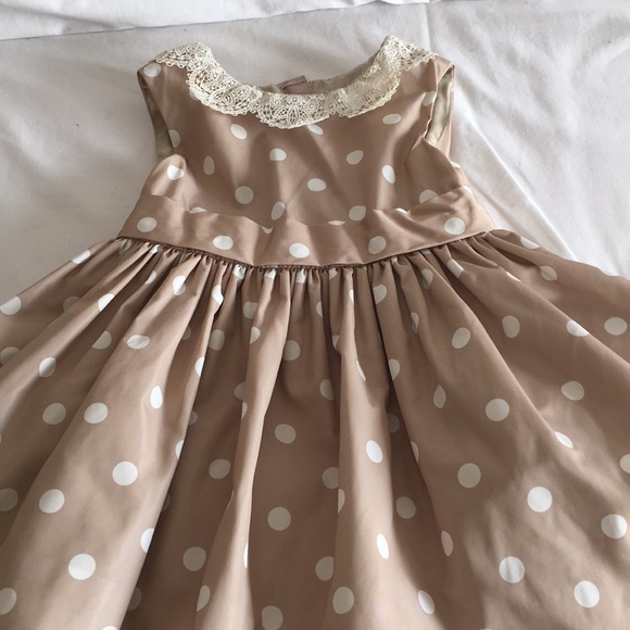 Jason Wu Neiman Marcus beige polka dot dress 18mth - Picture 3 of 8